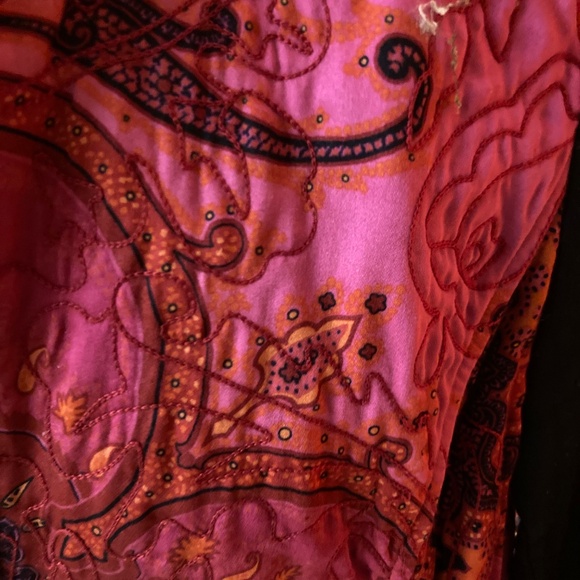 Dana Buchman Quilted Jacket in Red/Pink Paisley Sz 6P - Picture 3 of 5